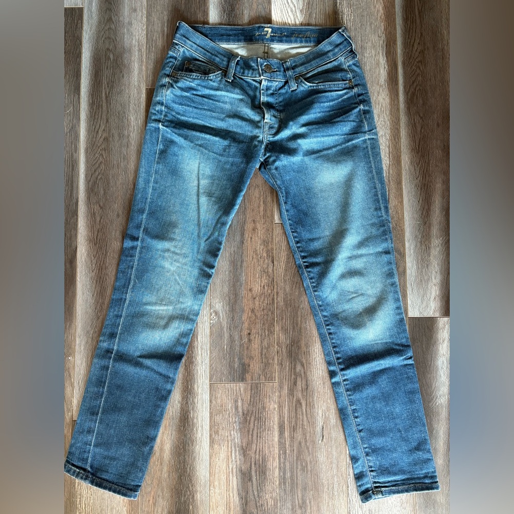 7 For All Mankind Women's Blue Boyfriend Jeans
